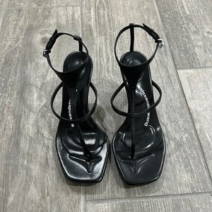 ALEXANDER WANG Black Strappy Heels.